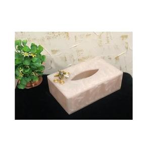 Resin Facial Tissue Box Modern Elegant Resin Tissue Box Organizer Decorative Home Accessory for Coffee <b>Table</b> Bedroom Office - Product Image 2