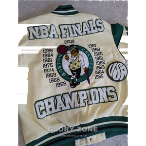 เสื้อแจ็คเก็ตวาร์ซิตี้สไตล์วินเทจ Glory Zone รุ่นสั่งทำพิเศษสำหรับผู้ชาย ผ้าขนสัตว์หนานุ่ม แขนหนัง ตกแต่งตัวอักษรแบบ Letterman เสื้อโค้ทเบสบอล รุ่น 22 - Product Image 4