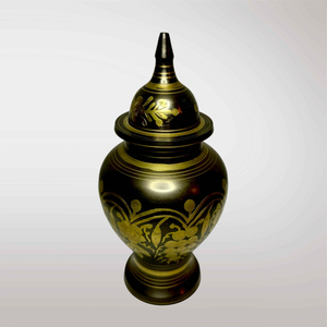Pot à gingembre en aluminium moulé, durable, avec finition peinte noir et or, accessoires de table et d'ustensiles de cuisine en provenance d'Inde - Product Image 2