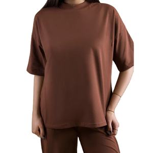 T-shirt de fitness pour femme, t-shirt d'entraînement pour femme, logo personnalisé, coton et polyester, manches courtes, coupe classique - Product Image 6