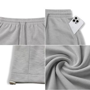 Pantalon de survêtement mi-large pour homme, écoresponsable, avec cordon élastique, poches latérales plates, décontracté, en coton tricoté respirant, pour l'automne - Product Image 3