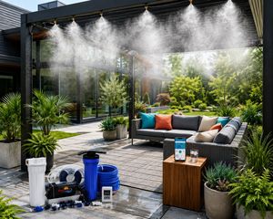 Hot Sale Outdoor Low Pressure 6M Micro <b>Spray</b> <b>Set</b> Garden Atomization System with Fog Pattern Drip Irrigation System DIY - Product Image 2