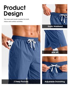 Wholesale Custom Sports Board Shorts <b>Mens</b> Swim <b>Trunks</b> Quick Dry Breathable Beach Shorts with Elastic Drawstring Waist Sold - Product Image 5