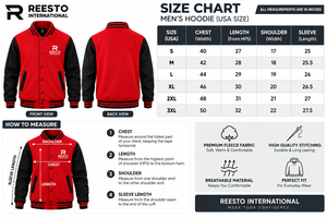 Veste varsity homme rouge et noire, décontractée, boutonnée, couleur unie, polyester et coton, vêtements d'extérieur, vestes de sport pour homme. - Product Image 6