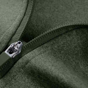 Ensemble de survêtement vert pour homme, veste zippée intégrale et pantalon, vêtements de sport décontractés avec poches latérales, matière respirante en polyester et coton - Product Image 6