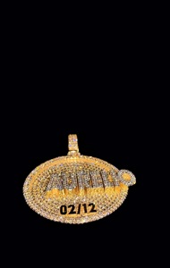 Colgante de Plata 925 Bañado en Oro Rosa 3D Personalizado con Moissanita VVS que Pasa la Prueba del Diamante, Estilo Hip Hop Iced, Certificado IGI, Joyería Fina para Hombre - Product Image 3