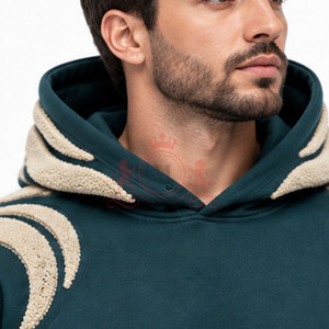 Conjunto Deportivo con Capucha para Hombre, Estampado Geométrico, Manga Larga, Ropa Casual, Transpirable, Hecho de Algodón, Corte Regular, Bolsillos Laterales - Product Image 4