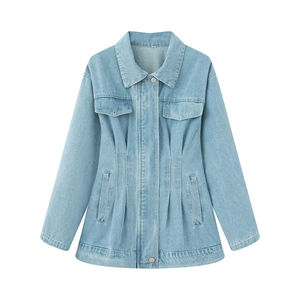 Conjuntos de Dos Piezas de Mezclilla Ajustados Casuales para Mujer, Diseño de Moda, Transpirables, 100% Algodón, Ropa Deportiva para Venta en Línea - Product Image 4