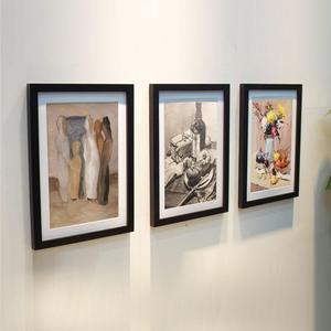 Black Decorative Wall Picture 4X6 5X7 for Home Decoration Europe Style Custom Size MDF Wood Photo <b>Frame</b> Simple A3/<b>A2</b> Option - Product Image 1