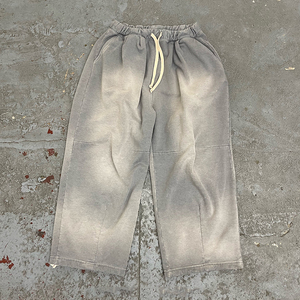 กางเกงจ็อกเกอร์ผ้าแคนวาสคอตตอน 100% พิมพ์โลโก้ตามสั่ง ทรงวินเทจโอเวอร์ไซส์สำหรับผู้ชาย คุณภาพสูง เหมาะสำหรับฤดูใบไม้ร่วง/ฤดูใบไม้ผลิ - Product Image 6