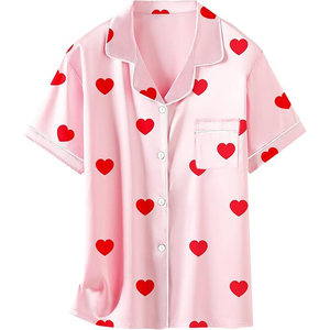 Pijamas de Verano Ligeros, Transpirables y Suaves con Cintura Elástica, de Color Liso para Dormir y Descansar en Casa - Product Image 3