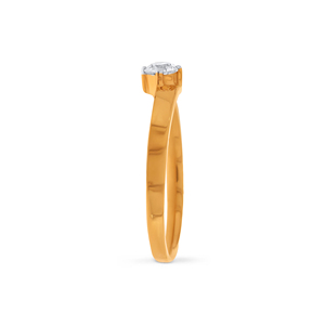 แหวนเพชรทรงกลม Infinity Solitaire ทองคำชมพู 18K ดีไซน์เรียบหรู สำหรับงานหมั้นและงานแต่งงานสำหรับผู้หญิง - Product Image 4