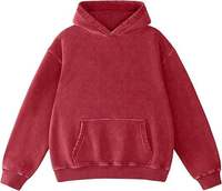 Hoodie Léger Oversize Tendance Délavé à l'Acide Brodé pour Homme, Style Vintage Streetwear, Pull Décontracté Unisexe Tendance