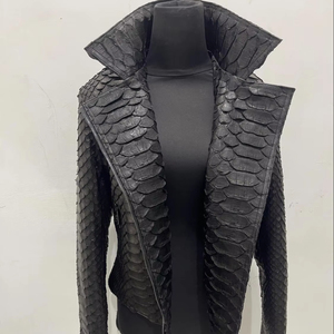 Veste pour homme en cuir véritable de qualité supérieure, idéale pour les occasions décontractées en plein air, col rabattable, épaisseur standard, automne-hiver, imperméable - Product Image 1