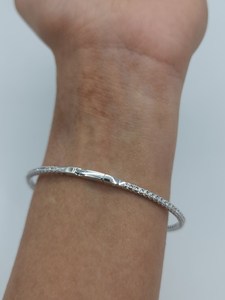 1.20 CT Lab Grown Diamond Bangle <b>Bracelet</b> 18K Gold Plated | IGI Certified Luxury Bridal Engagement Wedding Party Jewelry Trendy - Product Image 3