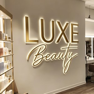 Custom Led Business <strong>Sign</strong> Led Letter <strong>Sign</strong> 3D Backlit Acrylic Signage for Beauty Hair Salon Wall Logo Led Lighting Signs - Product Image 1