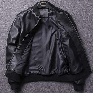 <b>SMART</b> SHINE ENTERPRISES <b>Men</b> Premium Genuine Leather <b>Jacket</b> Stand Front Soft Comfortable Classic Casual Full Zip Durable Winter - Product Image 2
