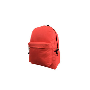 Red <b>Backpack</b> With Zipper Closure Adjustable <b>Strap</b> Unisex Casual Daily Use Below 20L Capacity Durable Solid Color - Product Image 3