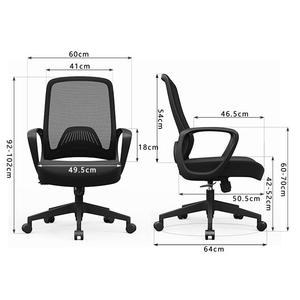 Silla de Oficina Ejecutiva Ergonómica de Tela con Reposabrazos Ajustables y Reposacabezas Integrado, Diseño Giratorio para Uso en Oficina en Casa - Product Image 4