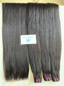 Vente en gros 100% Vietnam Remy Extensions de cheveux Os Droite Trame Fermeture HD Dentelle Lâche Vague Profonde Frontale Bundle Style - Product Image 3