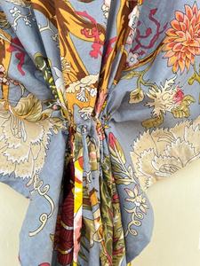 Kaftan de algodón, caftán floral indio, caftán largo, vestido para mamás, playa, ropa de dormir, caftán indio, Maxi vestido - Product Image 6