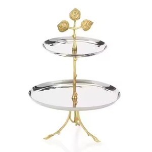High Finish Metal 2 Tier Cake Stand Cake Display Rack Dessert Serving Stand Table Decor - Product Image 6