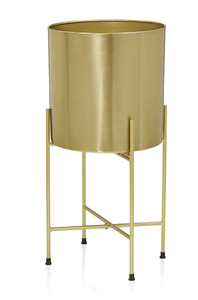 Pot de fleurs en métal au style unique pour la décoration du jardin ou de la maison, article 2026, dernier design, finition dorée - Product Image 3