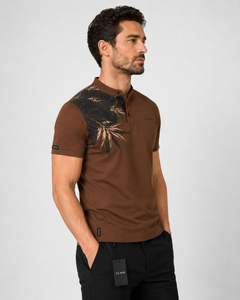 Camiseta de Manga Corta para Hombre F2 WIN, Color Marrón, con Bolsillo, Tejido de Poliéster/Algodón, Diseño Casual, Secado Rápido, Precio al por Mayor, Personalizable OEM - Product Image 4