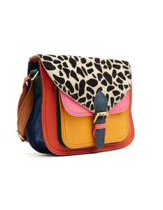 Bolso cruzado vintage único Estilo occidental Multi-Color Cowgirl Monedero de moda Bolsos multicolores de cuero genuino - Product Image 2