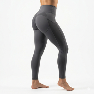 Women Leggings with Mesh Panels High Waist <b>Tummy</b> <b>Control</b> Pockets Breathable Gym Workout Yoga Pants Fitness Custom OEM ODM - Product Image 6