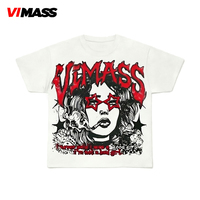Kaos Oblong Oversize Berbahan Katun Tebal dengan Grafis, Atasan Streetwear untuk Grosir Kustom, Perlengkapan Pakaian Fashion Hip Hop