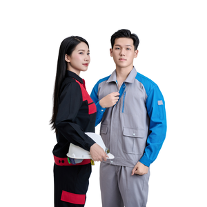 Meilleures ventes Nouveau style Ensemble de vêtements de travail pour soudeur bleu foncé Unisexe Respirant Détection des aiguilles - OEM/ODM - Faible MOQ - Product Image 1