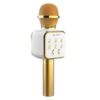 Micrófono Inalámbrico Dinámico Portátil DS-878 con Altavoz Integrado, Omnidireccional, Tipo C, de Plástico, para Karaoke, Canto y Fiestas