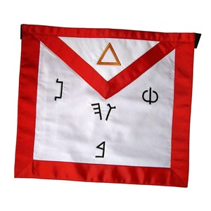 6th Degree Scottish Rite <b>Apron</b> <b>White</b> with Red Borders Masonic Connection & Brotherhood Regalia Order <b>Apron</b> - Product Image 1