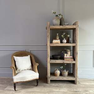 Étagère en bois récupéré, faite à la main, à plusieurs niveaux, présentoir, bibliothèque en bois massif, meuble de style farmhouse pour la décoration intérieure - Product Image 1