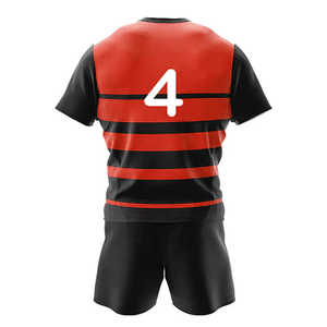 Best Hot Selling 100% Polyester <b>Material</b> Rugby Uniform New Style Custom Team Use Short Sleeve Football Wear Jerseys & Shorts Set - Product Image 3