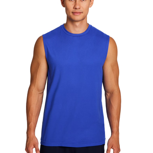 High Quality Custom Breathable Quick Dry Muscle Solid Color Sports Tank <b>Men</b> Vest Blank Running <b>Singlets</b> Fitness Tank Top <b>For</b> <b>Men</b> - Product Image 2