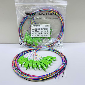 สายไฟเบอร์ออปติก SMF 12 เส้นใย  แบบมีสีสัน  ปลอกหุ้ม LSZH  ความยาว 1.5 เมตร  แบบ Single Mode  หัวต่อ SC  ขัดเงา APC  สายไฟเบอร์แบบ Pigtails  G652D - Product Image 6