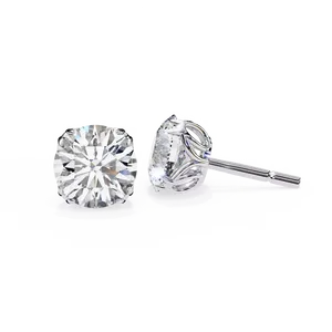 1.5ct Round Brilliant Cut Lab grown Diamond Solitaire Stud <b>Earrings</b> 18K Solid Gold Fine Jewelry Women Post <b>Back</b> Earwear Pair - Product Image 4