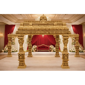 ศาลาบิ๊กมาโนวารายอินเดียใต้สำหรับงานแต่งงานสุดหรู คาลยานา มานดัป ดีไซน์ดั้งเดิม สง่างาม โครงสร้างถอดประกอบได้ ฟลอริดา - Product Image 1