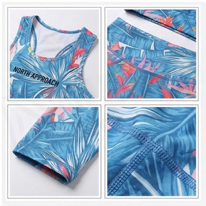 ชุดโยคะแบบกำหนดเอง 2 ชิ้น เสื้อครอปแบบ Racerback ไร้ตะเข็บ ผ้าเนื้อเดียวทั้งตัว เอวสูง ยืดหยุ่น ชุดกีฬาสำหรับผู้หญิง - Product Image 4