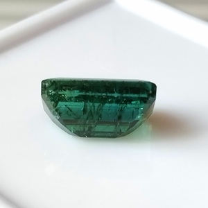 Tourmaline bleu-vert naturelle zambienne facettée 4,0 carats, taille émeraude, saphirs bruts de qualité supérieure, internationaux, pour la joaillerie - Product Image 5