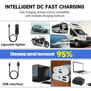 Lampada Frontale LED Ricaricabile USB con 3 Modalità Regolabili per Campeggio ed Escursionismo, con Caricatore per Auto + Cavo USB, Confezione da 2, Solo per Logistica USA - Product Image 2