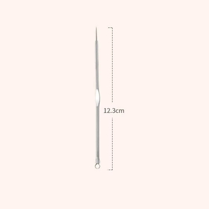 Outil d'élimination des points noirs, lot de 2 aiguilles à acné en acier inoxydable à double tête pour éliminer les points noirs - Product Image 3