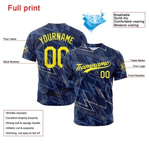 Camiseta de Béisbol Personalizada para Hombre, Impresión Completa, Absorbe la Humedad, Manga Corta, Ajuste Atlético, Nombre del Equipo Impreso, para Todas las Temporadas - Product Image 3