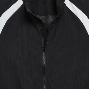 Chándal Negro para Hombre, Cierre de Cremallera Completo, Corte Regular, Cuello Alto, Color Sólido, Transpirable, Poliéster, Ropa Deportiva Informal - Product Image 6