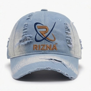 Casquette de baseball personnalisée en sergé, 6 panneaux, couleur unie, haute qualité, avec logos brodés, vente en gros - Product Image 1