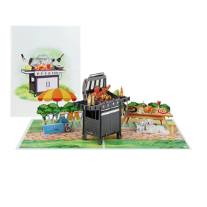 Tarjeta de Felicitación Creativa 3D Pop-Up Hecha a Mano para el Día del Padre, Tarjeta de Felicitación con Diseño de Barbacoa, Regalo Personalizado, Proveedor Mayorista - Product Image 3