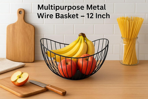 Metal Wire Fruit & <b>Vegetable</b> <b>Basket</b> Premium Decorative <b>Storage</b> Bowl for Kitchen, Dining Table & Living Room Modern & Durable - Product Image 6