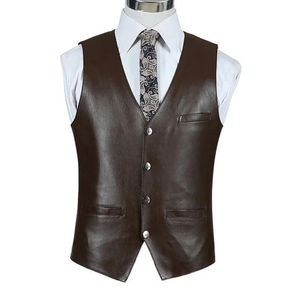 Chaleco de cuero de cabra de diseño profesional, fabricado en fábrica, para carreras de motos. - Product Image 6